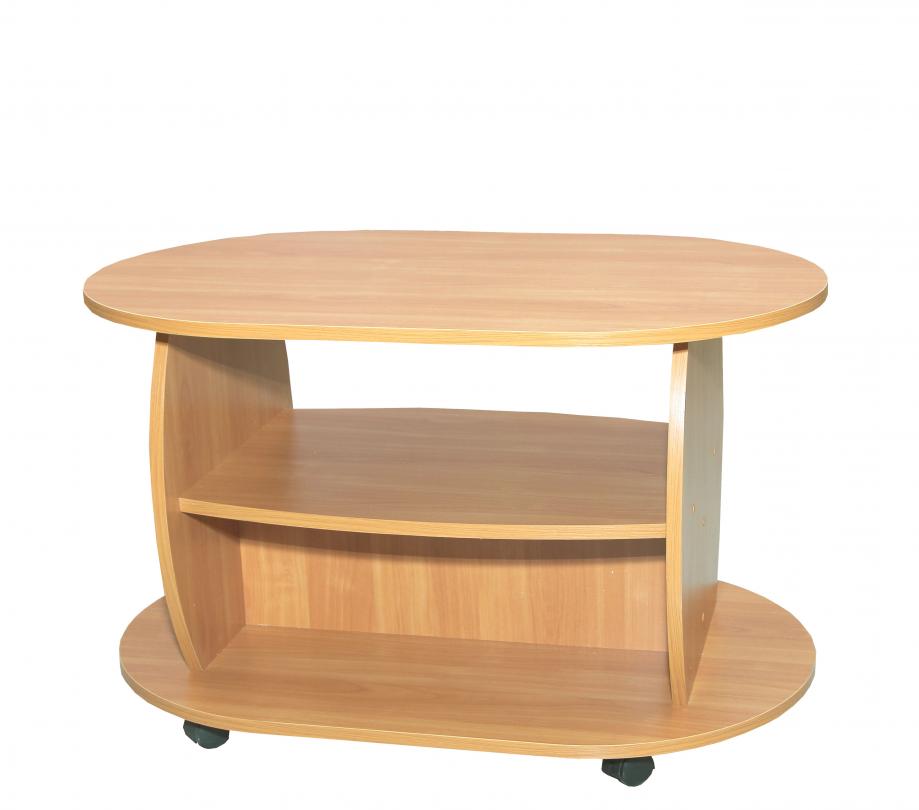 Стіл журнальний для офісу,мобільний, з поличкою,з ламінованої ДСП,(ТОВ ‘’АЛМАНТ’’), 960х600х588 мм